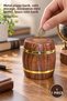 1 Piece Brass Barrel Piggy Bank – Metal Piggy Bank, Money Storage, Decorative Mini Barrel, Brass Coin Bank