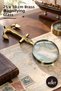 2 Pieces of Brass Magnifier with Hook 7682A – 25 X 10 cm Brass Magnifier with Hook Design