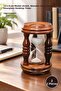 2 Pieces Wooden Hourglass – 12 X 8 cm Model 2636A, Wooden Sand Timer Hourglass Desktop Time Measurer