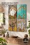 2 Pieces of Wooden Buddha Panels for Wall Hanging – Wooden Wall Decoration, Panel Wall Hanging with Buddha Figure, Namı-10, 60X40 cm