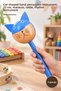 5 Pieces Wooden Maracas – Hand Instrument with Cat Design, 25 cm Length, Maracas, Rattle, Rhythm Instrument