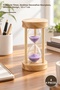 4 Pieces Wooden Hourglass – 5 Minute Timer, Desktop Decorative Clock, Wooden Design Hourglass, 14 X 7 cm