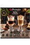 Latte Cup with Stand Irish Coffee Mug 2 Pieces 230 Cc Volume 14 cm Height 7.5 cm Mouth 7 cm Base - 2