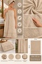 Beige Bath Towel 100% Cotton Water Absorbent Soft Daily Use - 2