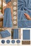 Blue Bath Towel 100% Cotton Water Absorbent Soft Daily Use - 2