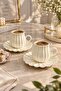 2-Person Luxury Porcelain Luster Coffee Cup Set 90ml