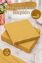 Plain Gold Colored Presentation Napkin 16 Pieces Golden Yellow Silver Birthday Party Concept 16X16 cm