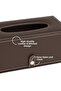 Premium Design Vegan Leather Tissue and Napkin Box Maxi Size Napkin Holder 24X13X10 Cm. Brown - 3