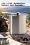 4 stainless steel flask - 5 oz (147 ml) pocket flask, stainless steel, portable