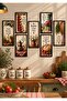 7 Piece One Piece of Happiness Kitchen Painting Set 10X20 cm Frame Look Mdf Decorative Wall Painting
