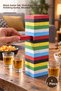 1 Piece Wooden Shot Glass Game – Block Game Set, Party Game with Shot Glasses and Drinking Game, Wooden Tower Drinking Game