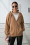 Women's Zippered Hooded Cardigan Jacket