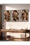 Elegant Woman and Nature 3 Piece Wooden Framed Painting Act