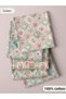 100% Cotton Fabric Panel Set 5 Different Patterns 30X60 cm – Vintage Patchwork Teapot and Rose Pattern, Pink and Green Tones - 3