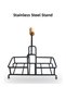 Black Begonia Dishwashing Detergent and Liquid Soap Dispenser Kitchen Set with Metal Stand - Sponge Gift - 5