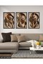 Boho Style African Woman 3 Piece Wooden Framed Painting Act - 4