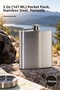 5 stainless steel flask - 5 oz (147 ml) pocket flask, stainless steel, portable