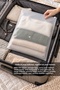 5 Pieces 35X45Cm Zippered Organizer - Suitcase Travel Bag Multi-Purpose Frosted Transparent Organizer - 4