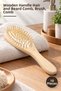 10 Pieces Wooden Brush Comb – Wooden Handle Hair and Beard Combing Brush, Comb, Comb