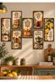 7 Piece Love Cooks in This Kitchen Painting Set 10X20 cm Framed Look Mdf Kitchen Decorative Wall Painting