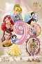 Princesses Concept 9-Year-Old Balloon Set - 8 Pieces Large Size Snow White, Cinderella, Mermaid Ariel, Princess Belle Foil Balloon Set