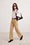 Petite Bej Yüksek Bel Dikiş Detaylı Wide Leg Jeans TWOAW27JE00249 - 3
