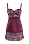 Plum Strap Satin/Lace Babydoll/Fantasy Nightgown Thmaw27Ll00003 - 6