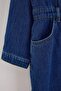 Indigo Dikiş Detaylı Denim Tulum TBBAW27BG00001 - 3