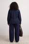 Dark Blue Waist-Fitted Medium Stretch Denim Plus Size Shirt Tbbaw27Ax00025 - 4