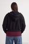 Siyah Regular/Normal Kalıp Kapüşonlu Kalın içi Polarlı Örme Sweatshirt TBBAW27AO00001 - 2