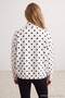Ekru Puantiyeli Kalın İçi Polarlı Oversize Dik Yaka Fermuarlı Örme Hırka/Sweatshirt TWOAW27SW00053 - 5