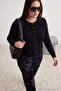 Wardrobe Essentials Siyah Düğme Detaylı Pamuklu Basic Triko Hırka TBBAW26AV00042