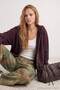 Brown Thick Washed Effect Hooded Zippered Oversize Knitted Cardigan/Sweatshirt Twoaw27Sw00061 - 2