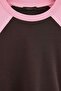 Pembe Premium İnterlok Reglan Kol Oversize Kalıp Beyzbol Uzun Kollu Örme T-Shirt TWOAW27TS00001 - 2