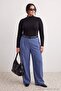 Black Cotton Turtleneck Long Sleeve Snap Fastener Large Size Body Tbbaw27Cs00001O