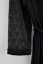 Black 2-Piece 56% Viscose,44% Polyester Plain Lace Detailed Viscose Single Jersey Knitted Nightgown Thmaw27Gc00002 - 4
