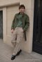 Men's Casual Comfortable Cream Cargo Linen Trousers - 2