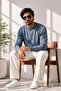 Men's Thick Premium Knitwear Indigo Winter Sweater - 3