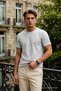 Men's Relax Fit Short Sleeve 100% Cotton A.Gray T-Shirt