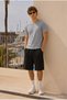Men's Trend Crew Neck Comfortable Basic Anthracite T-Shirt - 2