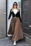 Women's Summer Wide-Legged Brown Palazzo Pants - 3