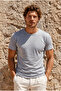 Men's Soft Comfort Fit Loose Anthracite Cotton T-Shirt - 2