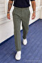 Men's High Waist Regular Fit Khaki Fabric Trousers - 3