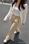 Women's Premium Jogger Relax Fit Summer Beige Linen Trousers - 2