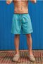 Men's Comfort Fit Lightweight Quick Dry Zipper Pocket Turquoise Swim Shorts - 3
