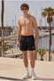Men's Zippered Quick-Drying Black Swim Shorts - 2
