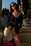 Women's Lace-Up Comfort Black Corset Blouse
