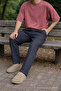 Men's Premium Loose Fit Smoked Italian Fabric Trousers - 5