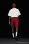 Men's Basic 100% Cotton Comfortable Red Combed Cotton Shorts - 6