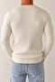 Men's Winter Hakim Collar Cream Knitwear Sweater - 5
